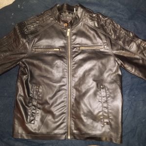 Brand new Guess Faux Leather Motorcyle Jacket Brwn